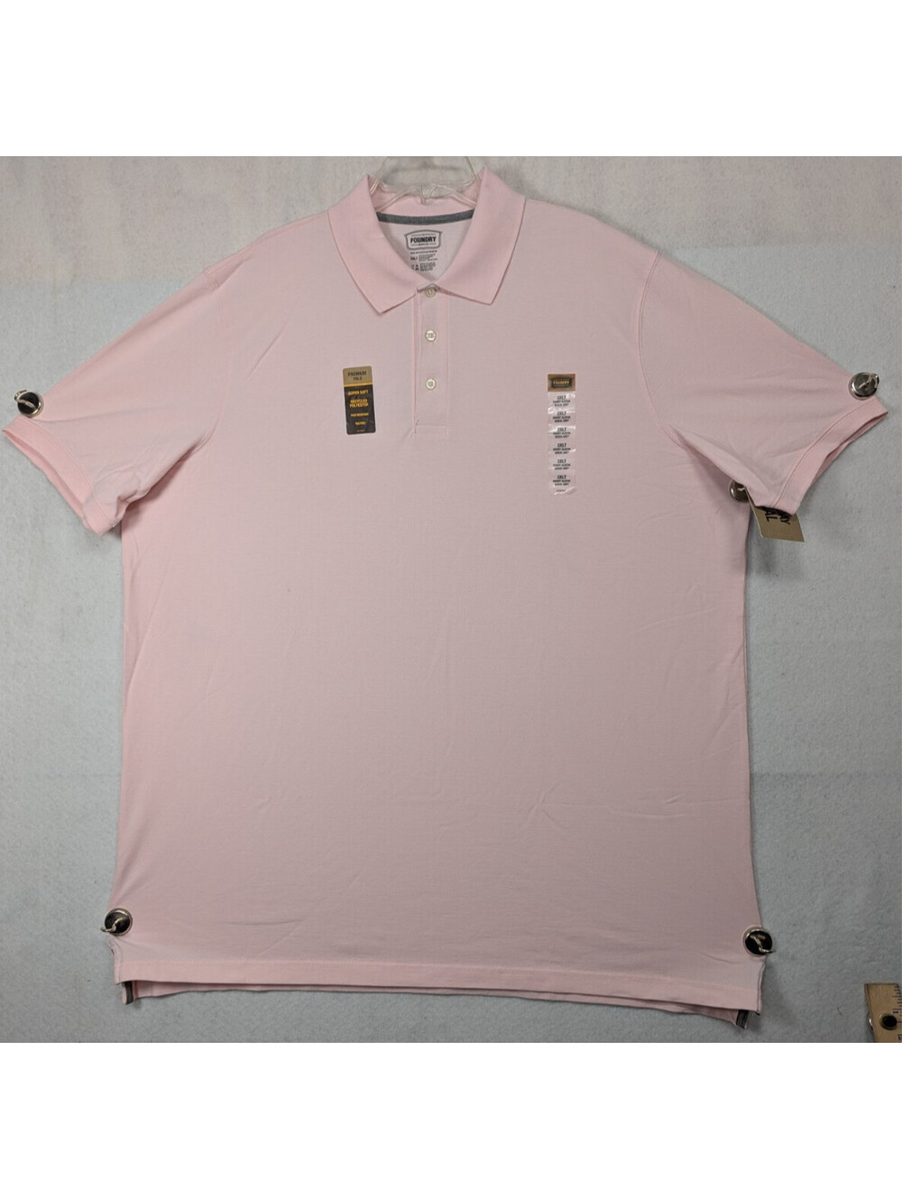 The Foundry - Men's - Pink Polo Shirt - Short Sleeve Quick Dri - Size 3XLT